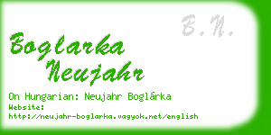 boglarka neujahr business card